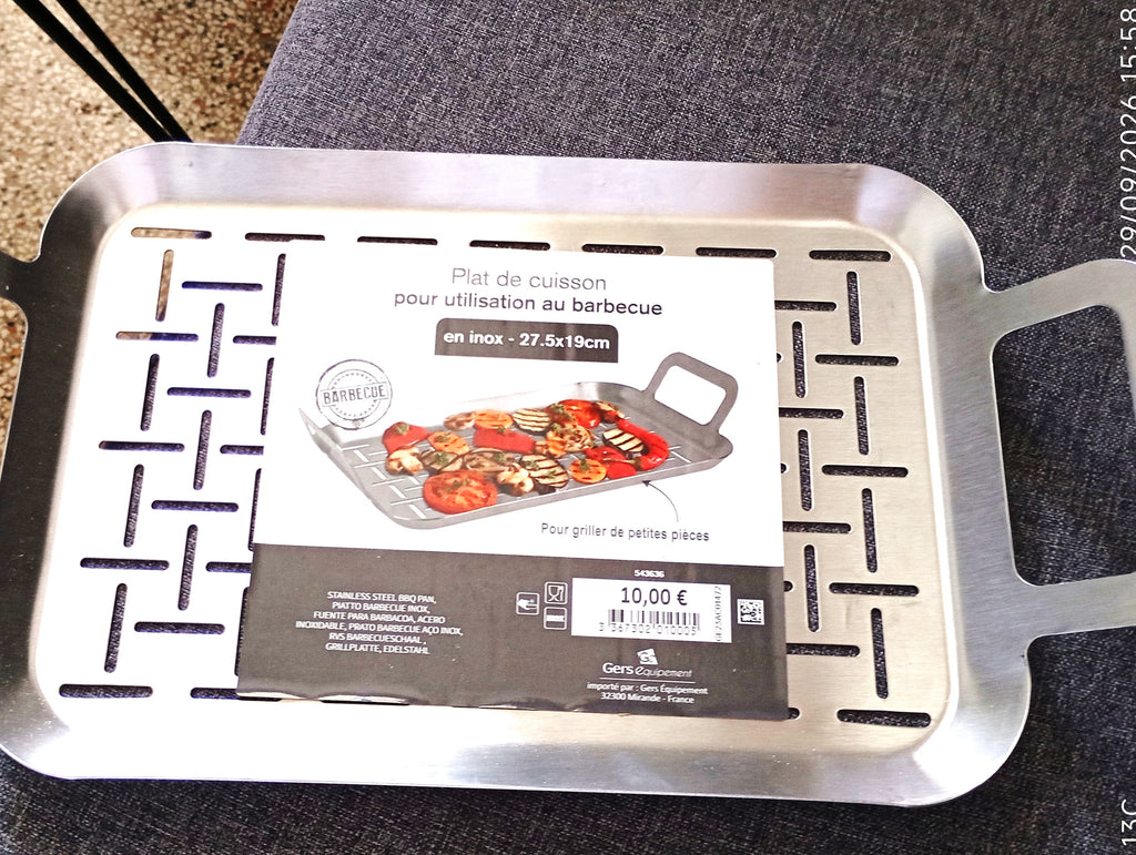Plat de cuisson pour utilisation barbecue