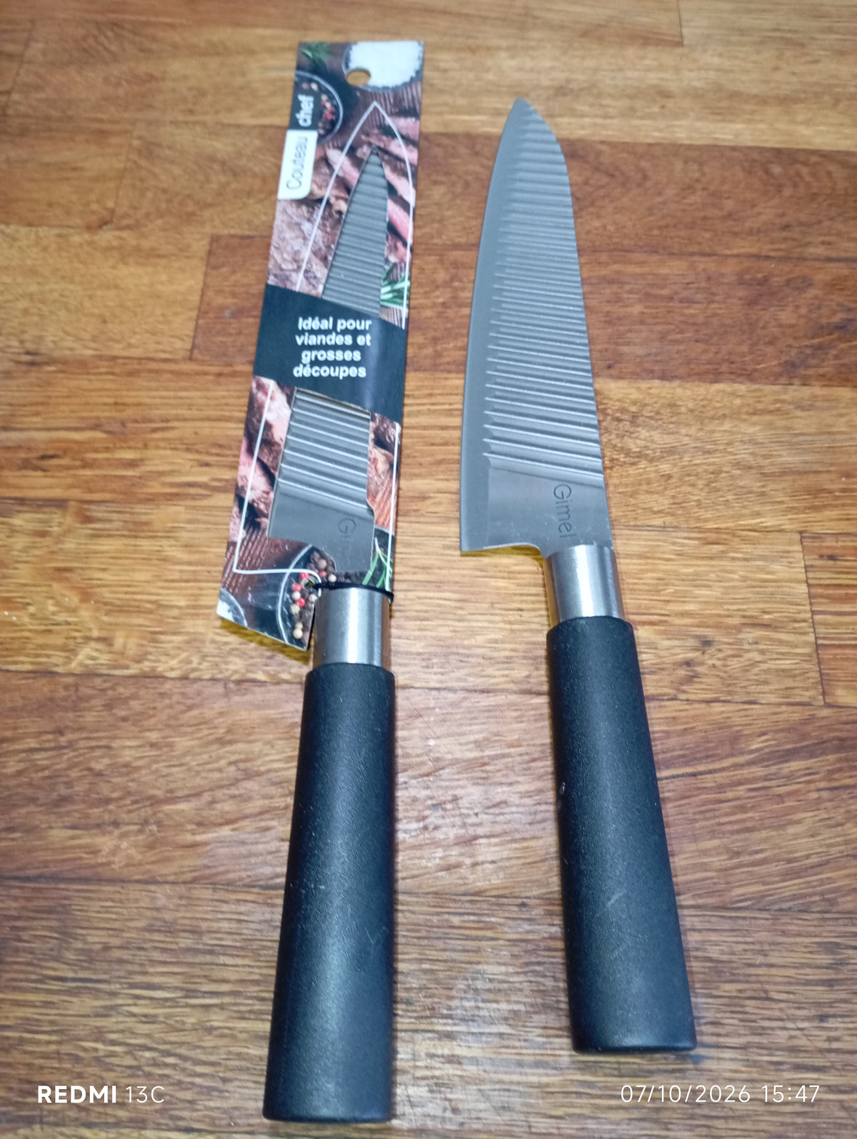 Couteau de chef Gimel , lame ondulée