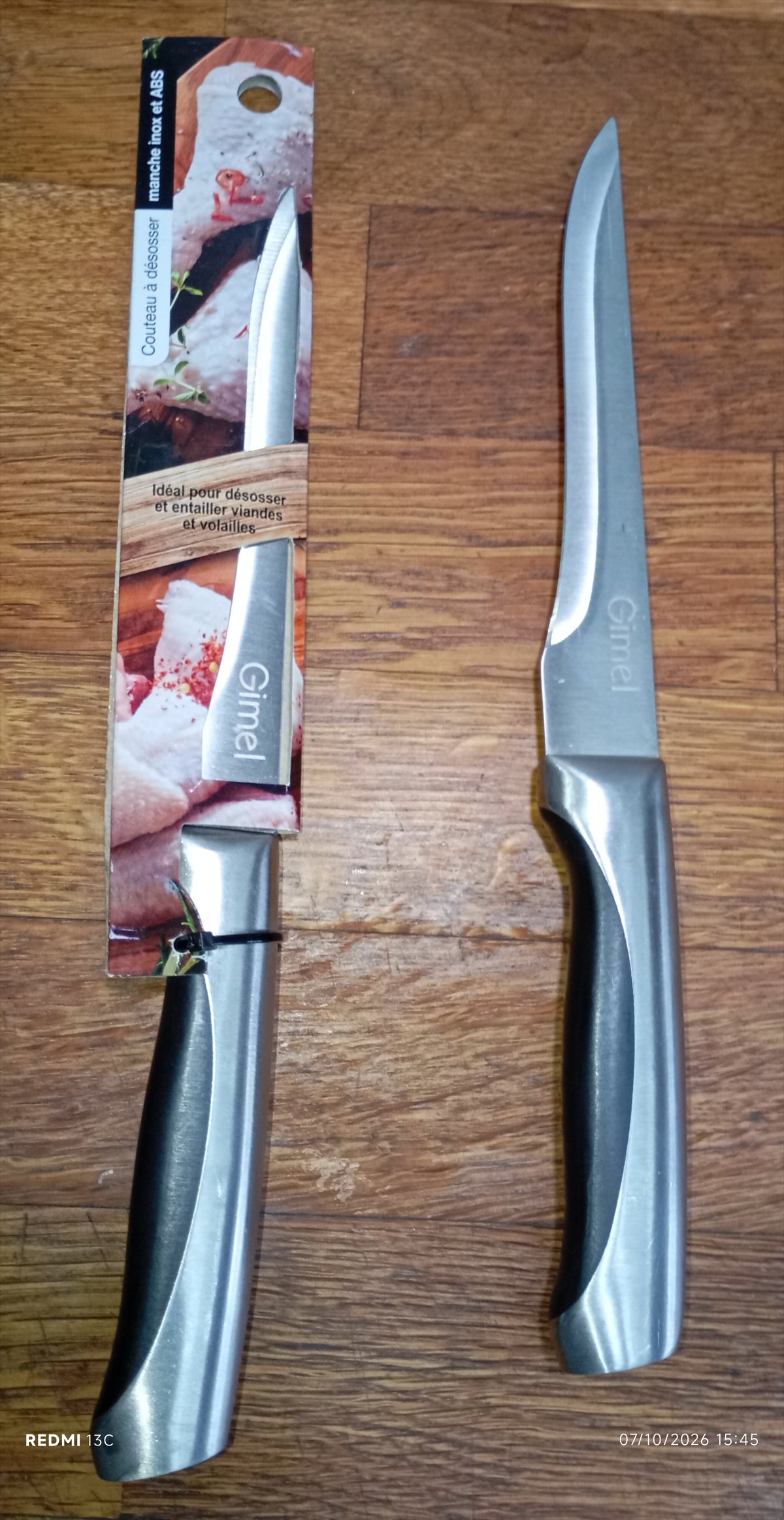 Couteau à désosser Gimel - Manche inox et ABS