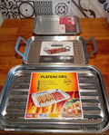 Lot de 3 plats barbecue en inox
