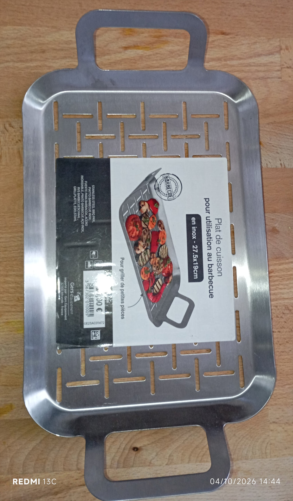 Lot de 3 plats barbecue en inox
