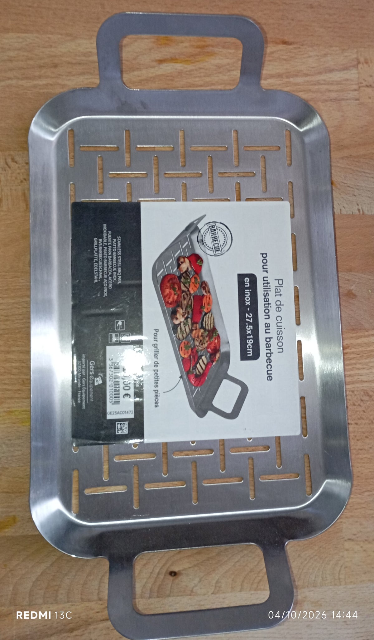 Lot de 3 plats barbecue en inox